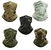 Freesiom Lot de 5 Cache Cou Col Visage Couvre-Chef Bandana Tube Homme Femme Cagoule Camouflage Militaire Tour de Cou Sport Moto Velo Vintage Cadeau Pas Cher