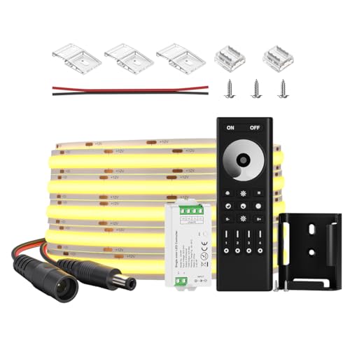 Tira LED BTF-LIGHTING FCOB IP65 9W/m 16.4FT Blanco Natural miniatura 1