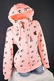 Zeralda Damen Sweat Jacke Kapuze Fleece gefüttert Hoodie Übergangsjacke Anker Sterne S - 3XL (Rosa-2024, XL)