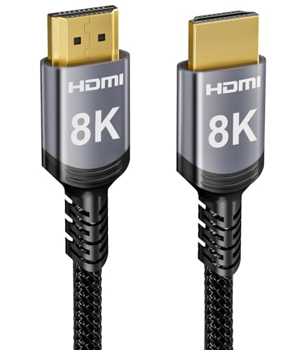 SKW Cable HDMI 2.1 De 8 K 10m, 48Gbps Ultra High Speed HDMI, Soporta 8K@60Hz, 4K@ 120Hz 144Hz, DTS:X, HDCP 2.2 Y 2.3, HDR 10, Compatible Con TV Xbox PS4 PS5 Monitor B Lu-ray