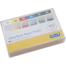 Absorbent Paper Points Endodontic 02Tapper for Dental Endo Sterile Mixed Sizes 15-40# Mix 0.4 Taper