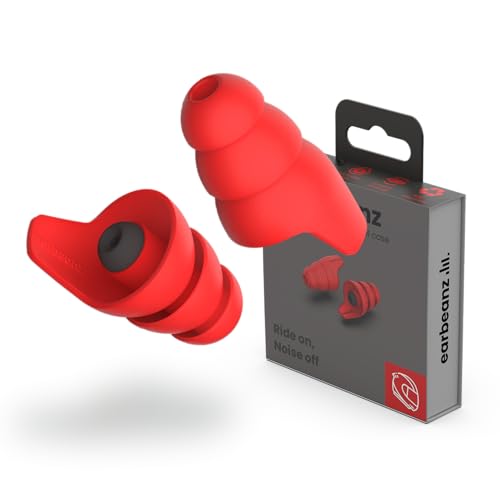 EarBeanz MotoBeanz – Protezione dell'udito per motociclisti – Riduce il rumore del vento e protegge l'udito – Il traffico e la comunicazione rimangono uditivi – Confortevole e non sporge