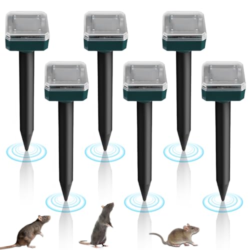 6 Pezzi Repellente Solare Per Talpe: Repellente Per Talpe Impermeabile Ip65, Repellente Per Talpe A Ultrasuoni, Repellente Per Talpe Per Allontanare T