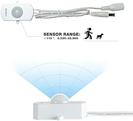 Sensky BS010WL 12V-30V 3A PIR Motion Sensor Switch Distance Time Lux Adjustable Light Sensor Switch(White, with Light Sensor)
