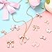 DanLingJewelry 60Pcs 10 Styles Pink Color Enamel Bow Charms Lovely Bowknot Pink Enamel Charms for Jewelry Making DIY Crafts