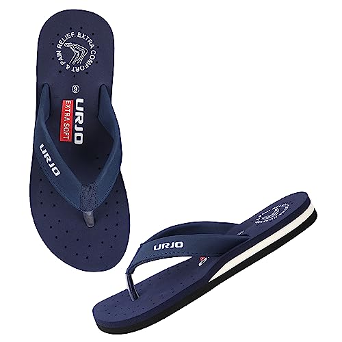 Image of URJO Women's Slippers /FlipFlops Lightweight Super Flexible Arch Support Durable Anti Skid & Stylish Dailywear Slippers /FlipFlops for Women