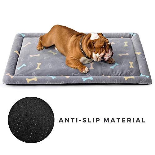 ALLISANDRO® Super Softe Warme und Weiche Decke für Haustier Hundedecke Katzendecke Fleece-Decke/Tier Schlafdeck (XL, Grau Bone Matte)