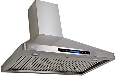XtremeAir PX02-W36, 36" wide, LED lights, Baffle Filters W/Grease Drain Tunnel, 1.0mm Non-Magnetic Stainless Steel Seamless Body, Wall Mount Range Hood