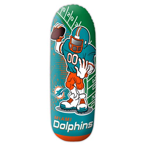 Fremont Die NFL Miami Dolphins Bop Bag Inflatable Tackle Buddy Punching Bag, Rookie: 36" Tall, Team Colors