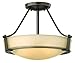Hinkley 3220OB-LED Transitional One Light Semi-Flush Mount from Hathaway collection in Bronze/Darkfinish,