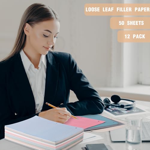 Papier coloré ligné à 3 trous pour éviter de perdre vos notes - 5