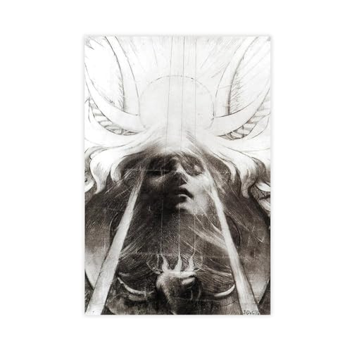 Jean Delville The Priestess impression sur toile de peintre pour décoration de chambre