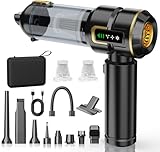 Weetiee Handheld Vacuum Cleaner,27000Pa Powerful Car Vacuum Cleaner Cordless with LED Display,Rechargeable Handheld Vacuum Cordless,3-Speed Brushless Motor,for Car,Home, Pet Hair,Office,Gold Black
