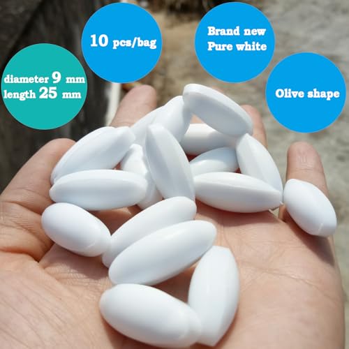 Magnetic Stirrer Stir Bar PTFE Magnetic Mixer Stir Bars (9x25mm, Olive Shape, 10pcs)