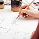 Bewudy 2 Stück Federhalter Kalligraphie, Kalligraphiestifte Zeichenfeder Kalligraphie-Stift Set für Karikaturisten Künstler, Tauchstift Füllfederhalter für Schreiben Grußkarten Zeichnen(Holzfarbe)