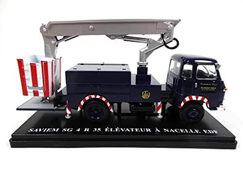 OPO 10 - Utilitaire 1:43 Compatible avec Renault Saviem SG4 R 35 élévateur à nacelle EDF - UTR33