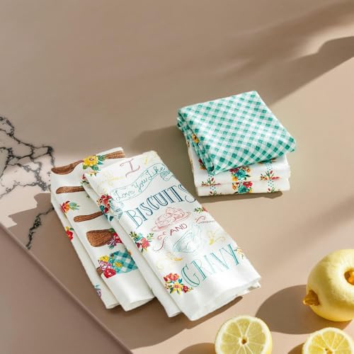 Toallas de cocina de 16"x28" prácticas ZBDZSW juego de 4 paños multicolor 3