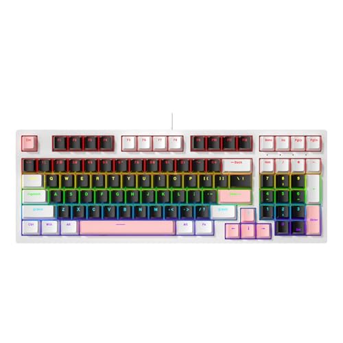 Clavier de jeu portable 98 touches ergonomique rétroéclairé LED