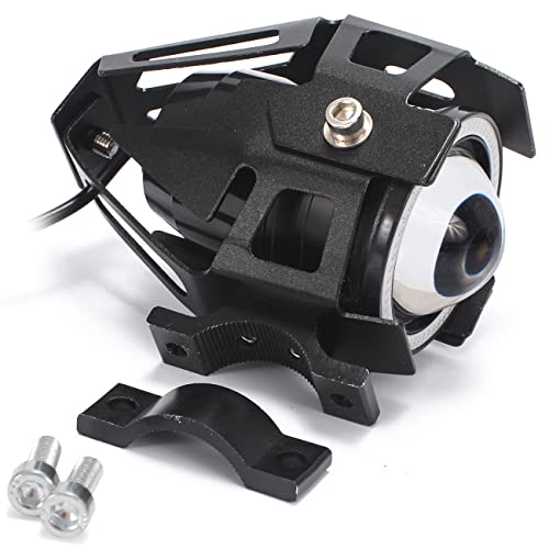 Par Farol De Milha Led Auxiliar U11 30w Angel Eyes Projetor 12v para Moto e Neblina com Botão Liga/D