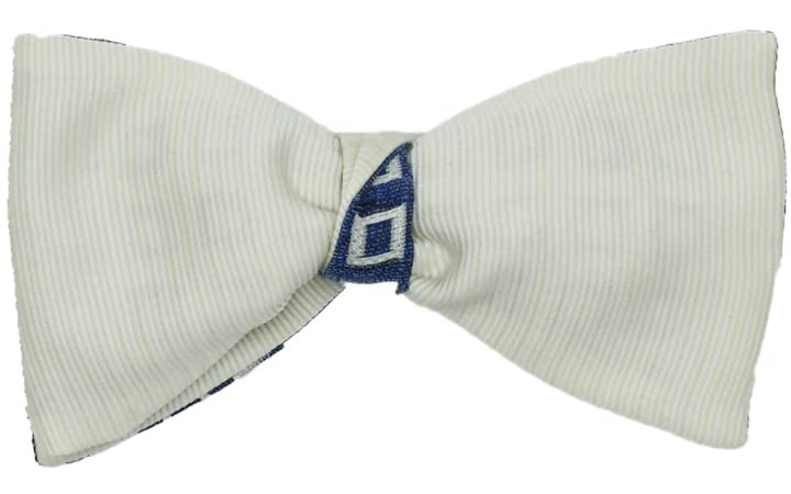 Papillon à nouer pure soie blanc bleu argent Illogico, le cadeau idéal pour homme raffiné