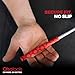 Olsa Tools Heat Shrink Handles Red - Heat Shrink Grip Sleeves for Tools - Non Slip Hex Textured Handle Covers - Durable Red Tool Grip Sleeves - Professional-Grade - Part: 1882