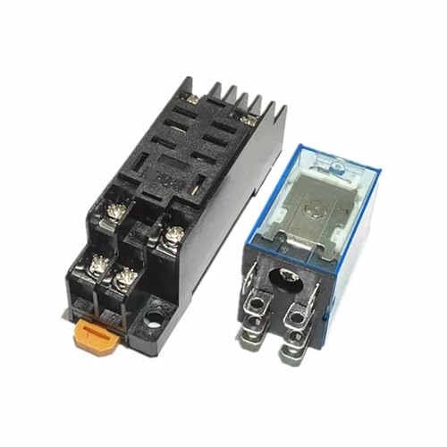 Interruptor de relé intermedio de bobina AC 12V y base de enchufe HHC68A-2Z