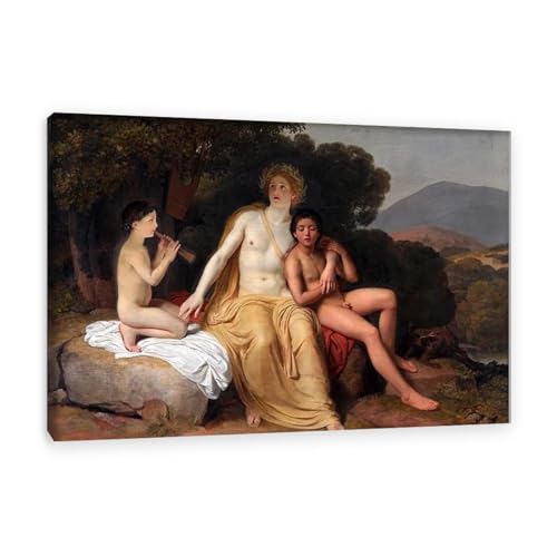 Peinture Apollon Hyacinthus et Cyparissus de 120x80cm pour sublimer la décoration de votre salon
