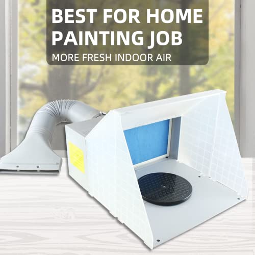 T Togush Airbrush Spray Booth With Led Light Turn Table Foldable Exhaust Filter Extractor Set For Cake Hobby Model Airplane Crafts Painting #TOP5