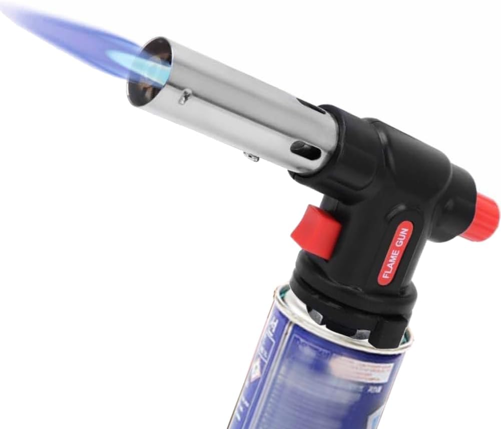 Adjustable Electronic Ignition Welding Gun, Gas Blow Lamps Blows Flame Torch Blow Torch Welding Guns Heater Gun Baker for Outdoors Barbecue 1300℃