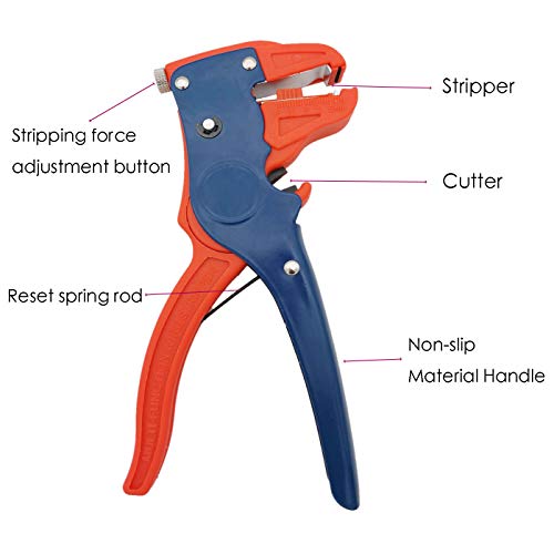 Wire Stripper, SunMine Automatic Wire Cutter Heavy Duty Tool 2 in 1 for Electronic and Automotive Repair - Thumbnail 7