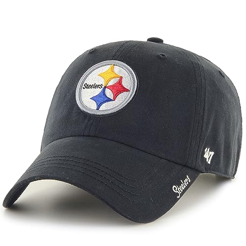 47 Women's Black Pittsburgh Steelers Miata Clean Up Adjustable Hat