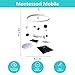 Vlokup Montessori Mobile, Black and White Mobile for Baby, Woodland Baby Crib Mobile for Boys Girls, Neutral Nursery Mobile High Contrast Mobile for Pack N Play, Nursery Decor Woodland