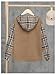 MakeMeChic Boy's Plaid Hooded Long Sleeve Button Down Shirt Pocket Streetwear Fall Top Khaki 6 Years
