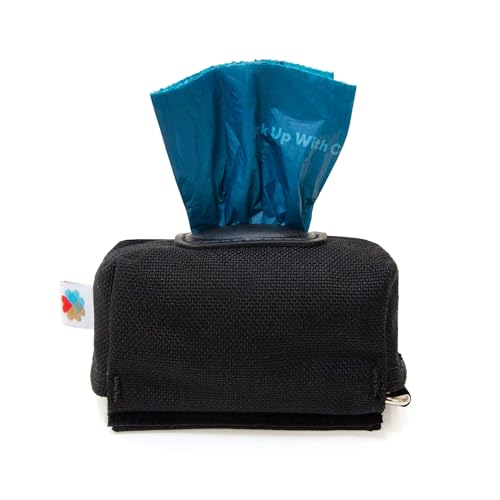 Image of Dog Poop Bag Holder for Leashes, Cat Waste Bag Dispenser, 1000D Nylon, Attach to Cat Leash, Poop Bag Dispenser, Fits Standard Dog Poop Bags - Wildebeest (Black)