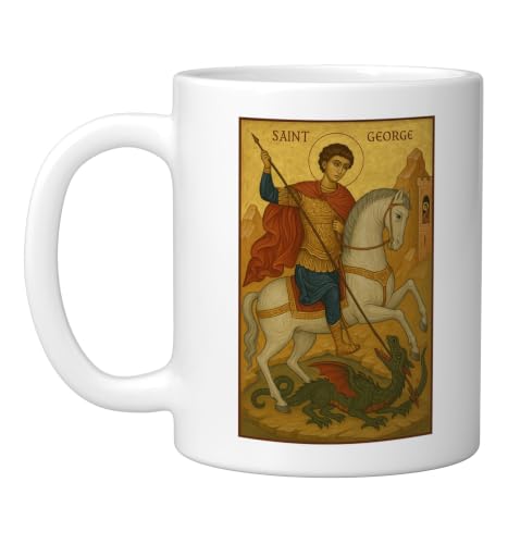 Orthodox Saint George & Dragon Ceramic Mug 11oz