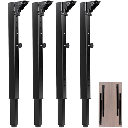 DorBuphan Folding Adjustable Square Table Legs 4 PCS for Outdoor Camper RV