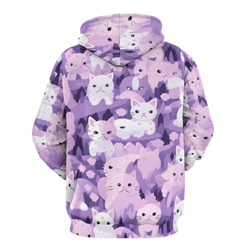MARSVOVO Cat Camo Hoodies Men Unisex Hoody Drawstring Long Sleeve Pullover Tops with Pocket Hoodies Sweatshirt2