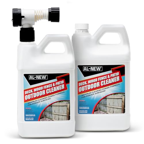 AL-NEW Outdoor Cleaner | 64oz Hose End Sprayer (Pack of 2) (Deck, Wood Fence, & Patio Outdoor...