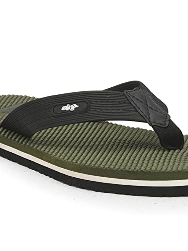 Image of Liberty A-HA JTN-03 Casual Flip-Flops for Men - Grey, Navy Blue & Olive Green | Slip-on /Flats Slippers - Durable and Lightweight | Comfortable and Soft Insole for Everyday Wear - Cushioned Footbed