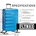 FLYMAX 24" Medium Suitcase Super Lightweight ABS Hard Shell Travel Hold Check in Luggage Suitcase with 4 Wheels Trolley Bag 67L