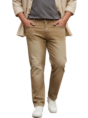 Image of Urbano Plus Men's Regular Fit Mid Rise Washed Jeans Stretchable