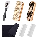 6 Pcs Suede and Nubuck Brush Kit and Eraser Set for Cleaning Shoes Boots High Heels