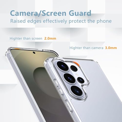 Image of DIZORO Magnetic Compatible with Samsung Galaxy S26 Ultra 5G Case Clear [Compatible with MagSafe][Anti-Yellowing][Built-in 4 Airbags][Military Grade Protection] S26 Ultra Phone Back Cover (Clear)