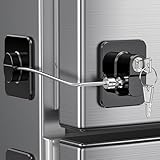 WILNIRY 1 Pack Refrigerator Door Lock with Code, Child Proof Fridge Door Lock Combination Lock for Kitchen Freezer, Cabinets and Drawers, Closets, Windows-Black (Black 1 Pack)