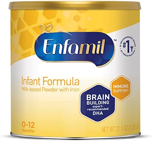 Enfamil Infant Formula, Milk-based Baby Formula with Iron, Omega-3 DHA & Choline, Powder Can, 21.1 Oz