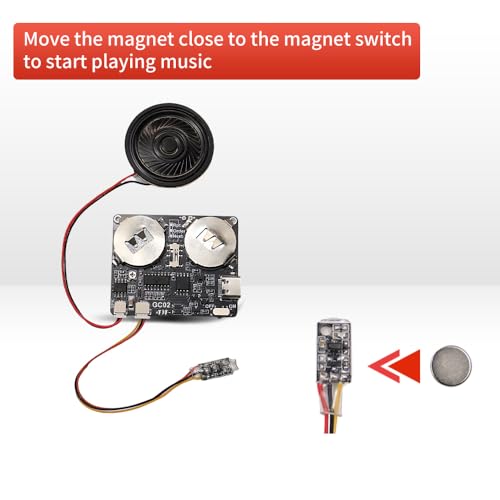 8M programmierbares Sprachaufzeichnungsmodul, DIY Musik Voice Record Module per Druckknopf mit Lautsprecher aktiviert, kann 3 Wiedergabemodi für Weihnachtsbastelkarten verwenden