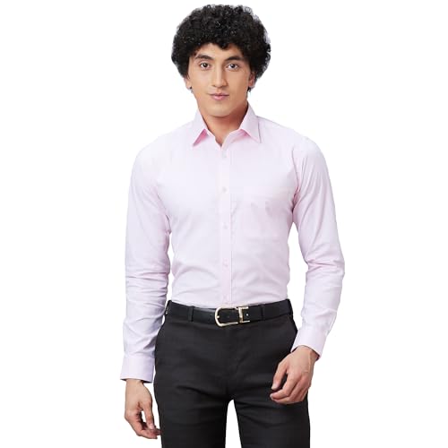 Image of Raymond Slim Fit Self Design Dark Maroon Shirt