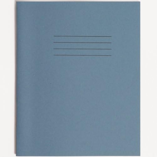 RHINO Stationery Exercise Book | Small | 8 X 6.5 | 32 Page | Top Blank & Bottom 12mm Lined | Light Blue | Learning Resources | School Books | Pack of 10