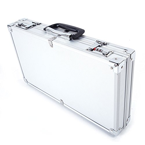 Kcelarec Aluminum New Framed Locking Gun Pistol Handgun Lock Box Hard Storage Carry Case Lock Boxes For Money With Lock #TOP2