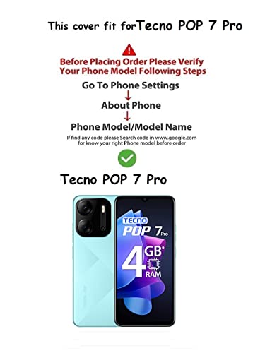Image of COVERBLACK Rubber Silicone Back Cover for Tecno POP 7 Pro - Transparent